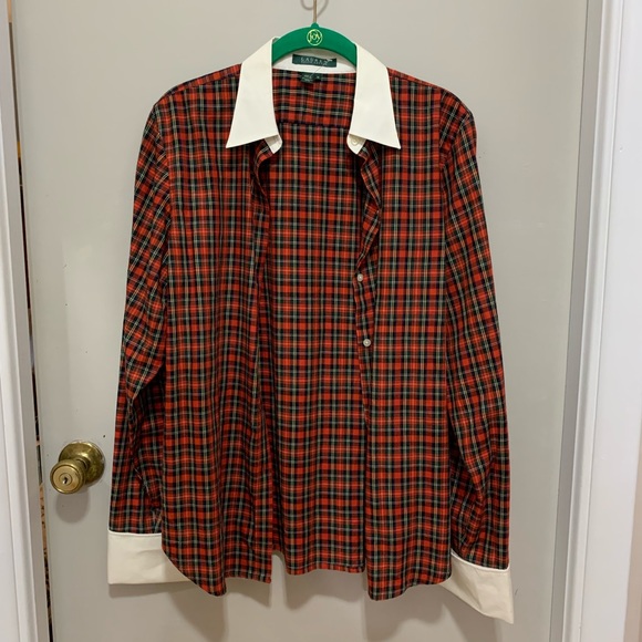Ralph Lauren Tops - Ralph Lauren Red and Green Plaid Shirt